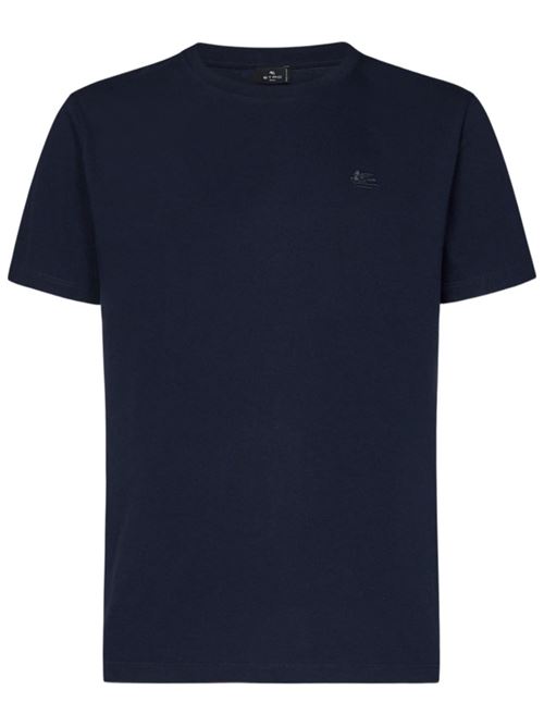 T-shirt da uomo girocollo, mezza manica in cotone con Pegaso tono su tono  ETRO | MRMA0002AJ262B0387